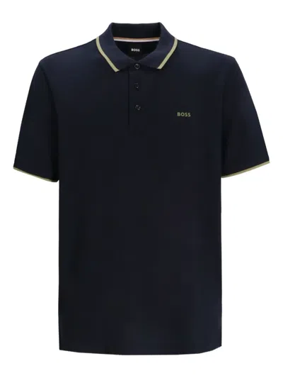 HUGO BOSS PADDY CONTRASTING-COLLAR POLO SHIRT