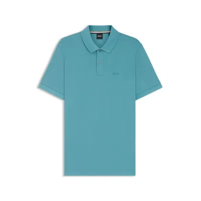 HUGO BOSS PALLAS POLO SHIRT IN COTTON PIQUÉ WITH LOGO DETAILS