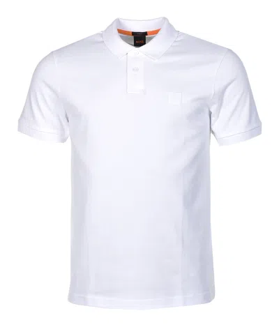HUGO BOSS PASSENGER SHORT SLEEVE POLO SHIRT WHITE