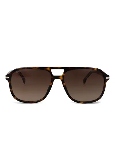 HUGO BOSS PILOT-FRAME SUNGLASSES