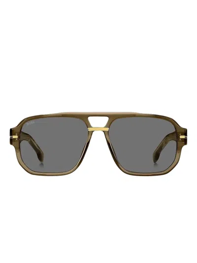 HUGO BOSS PILOT-FRAME SUNGLASSES