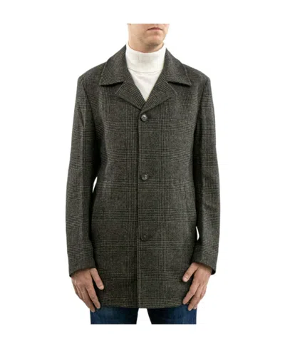 HUGO BOSS PLAID LONG-SLEEVED COAT