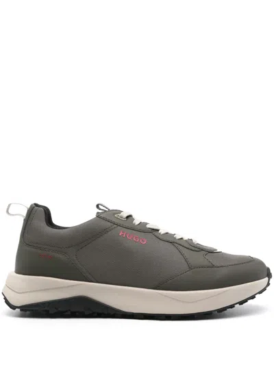 HUGO BOSS RAISED-LOGO PANELLED SNEAKERS