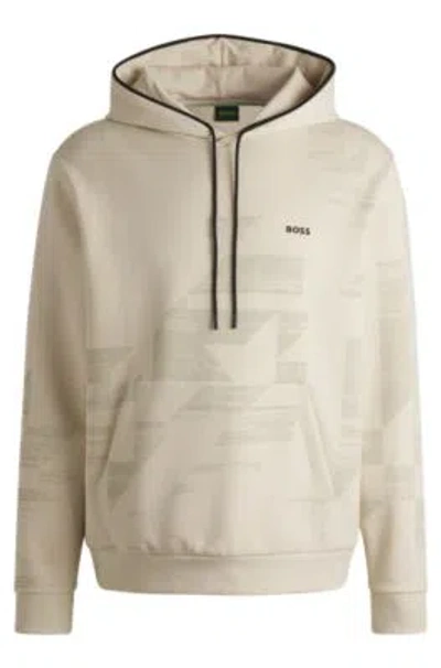 HUGO BOSS REGULAR-FIT HOODIE WITH SEASONAL ARTWORK