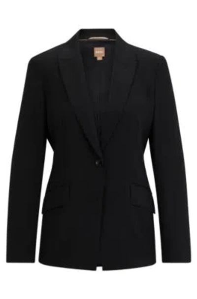HUGO BOSS REGULAR-FIT JACKET IN VIRGIN WOOL WITH SLIT CUFFS