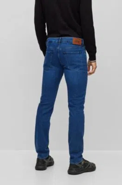HUGO BOSS REGULAR-FIT JEANS IN BLUE ITALIAN DENIM