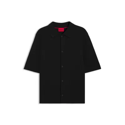 HUGO BOSS REGULAR-FIT SHIRT WITH RIBBED STRUCTURE