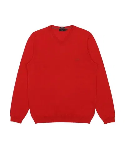 HUGO BOSS ROUND-NECKED LOGO SWEATER