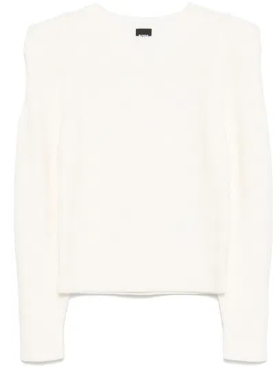 HUGO BOSS SHOULDER-DETAIL KNITTED SWEATER
