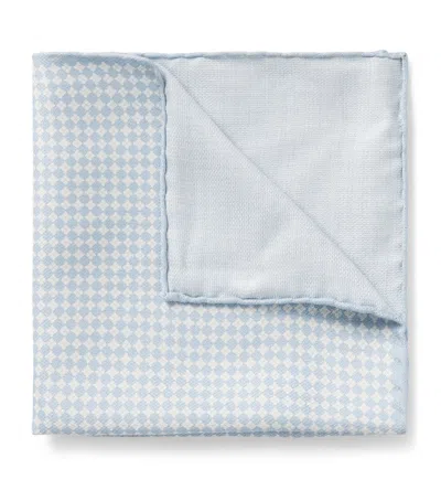 HUGO BOSS SILK DIGITAL PRINT POCKET SQUARE