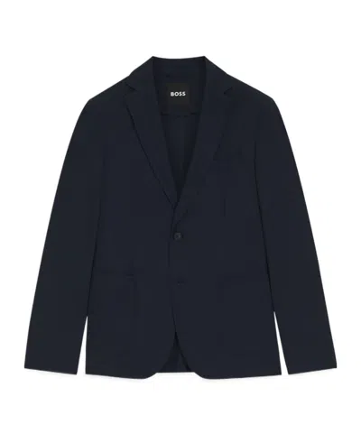 HUGO BOSS SINGLE-BREASTED PATCH-POCKET BLAZER
