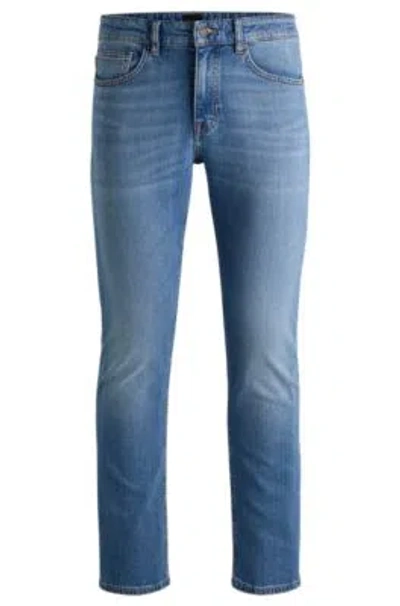 HUGO BOSS SLIM-FIT JEANS IN BLUE COMFORT-STRETCH DENIM