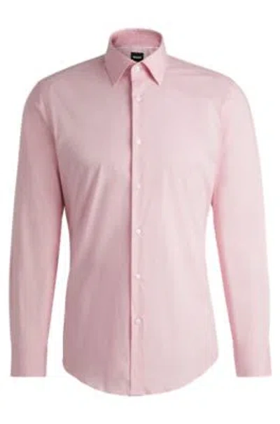 HUGO BOSS SLIM-FIT SHIRT IN EASY-IRON STRETCH-COTTON POPLIN