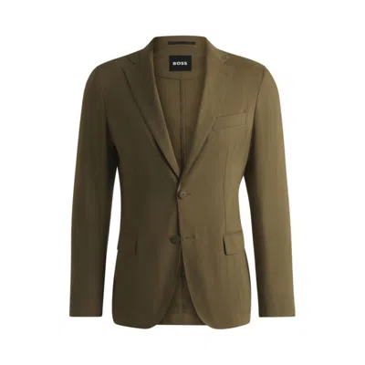 HUGO BOSS SLIM-FIT SUIT JACKET IN A STRETCH-LINEN BLEND