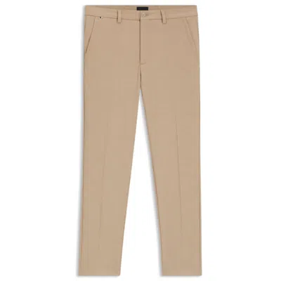 HUGO BOSS SLIM-FIT TROUSERS IN MELANGE STRETCH FABRIC