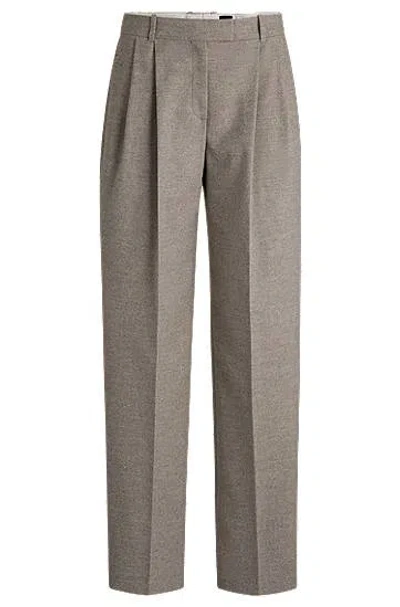 HUGO BOSS STRAIGHT-LEG TROUSERS IN STRETCH FABRIC