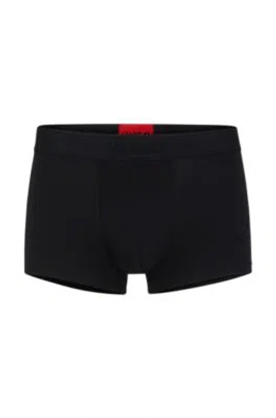 HUGO BOSS STRETCH-COTTON REGULAR-RISE TRUNKS WITH MARKER LOGO
