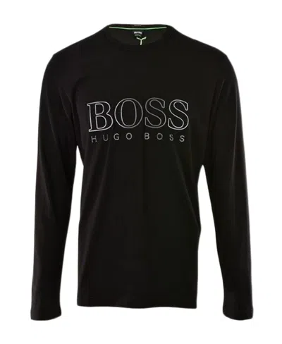 HUGO BOSS T-SHIRT WITH ROUND NECK AND LONG SLEEVES