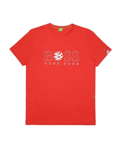 HUGO BOSS T-SHIRT WITH ROUND NECK AND SHORT SLEEVES