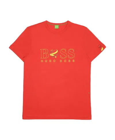 HUGO BOSS T-SHIRT WITH ROUND NECK AND SHORT SLEEVES