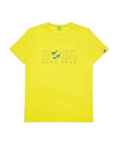 HUGO BOSS T-SHIRT WITH ROUND NECK AND SHORT SLEEVES