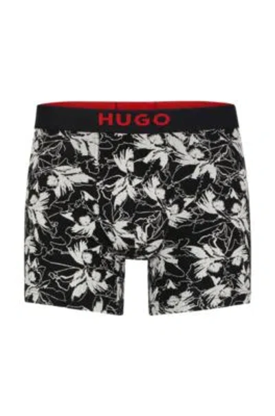 HUGO BOSS TWO-PACK OF STRETCH-COTTON BOXER BRIEFS WITH LOGO WAISTBANDS
