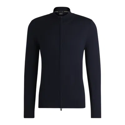 HUGO BOSS VIRGIN-WOOL CARDIGAN IN A REGULAR FIT