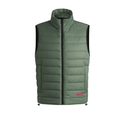 HUGO BOSS WATER-REPELLENT SLIM-FIT GILET WITH LOGO DETAIL