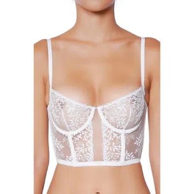 HUIT HUIT AMOUREUSE EMBROIDERED UNDERWIRE BUSTIER