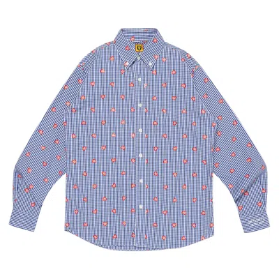 HUMAN MADE HUMAN MADE HEART GINGHAM CHECK SHIRT 'BLUE'
