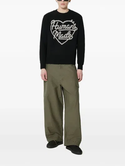 HUMAN MADE LOGO-PATCH TROUSERS