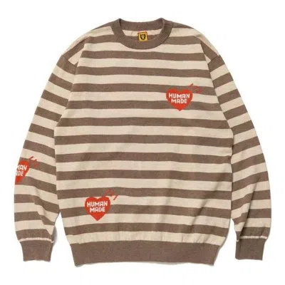 HUMAN MADE HUMAN MADE Striped Long Sleeve Knit Sweater 'Beige'