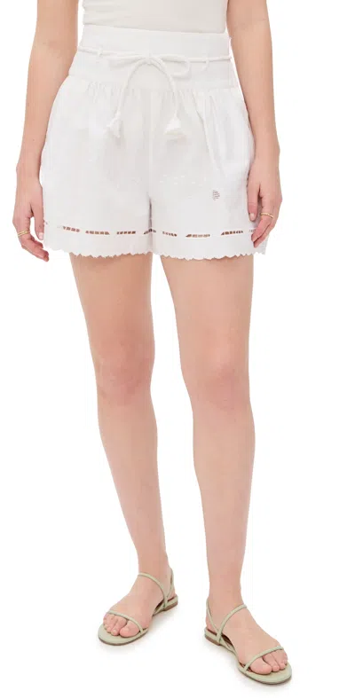 HUNTER FERN SHORTS WHITE EMBROIDERY