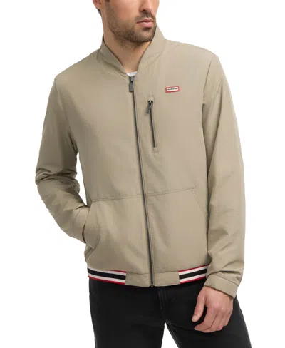 HUNTER MEN'S MOORGATE ZIP LOGO BOMBER JACKET