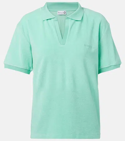 HUNZA G COTTON TERRY POLO SHIRT