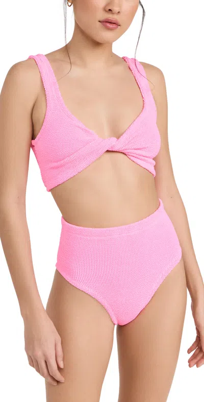 HUNZA G JAMIE BIKINI SET BUBBLEGUM