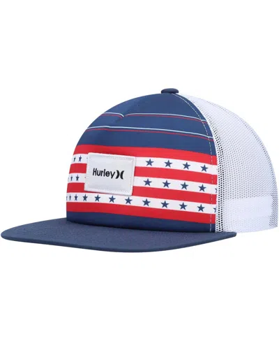 HURLEY MEN'S HURLEY NAVY UNITED TRUCKER SNAPBACK HAT