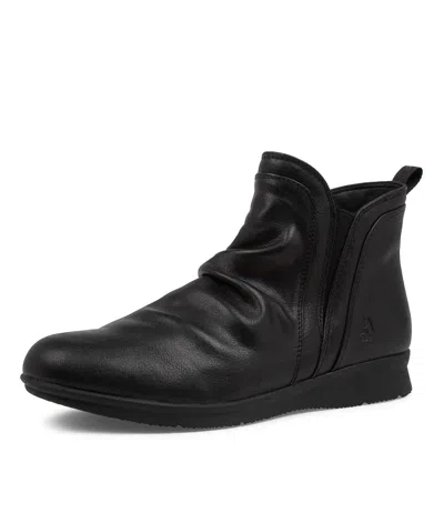 HUSH PUPPIES HUSH PUPPIES NERINE BORDEAUX LEATHER ANKLE BOOTS WOMENS SHOES CASUAL