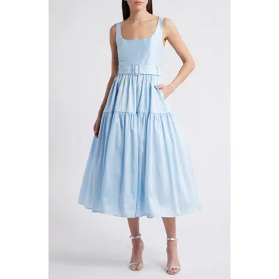 HUTCH HUTCH BELTED TIERED DRESS