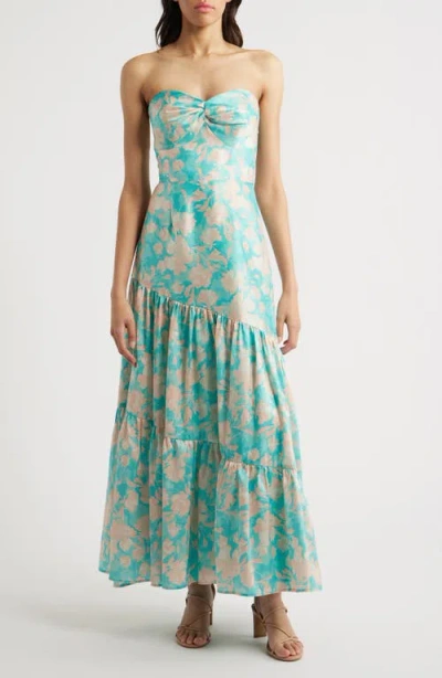 HUTCH HUTCH PHOEBE STRAPLESS MAXI COCKTAIL DRESS