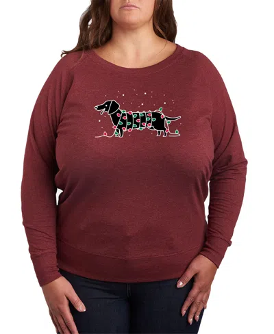 HYBRID APPAREL DACHSHUND LIGHTS PLUS SIZE GRAPHIC PULLOVER