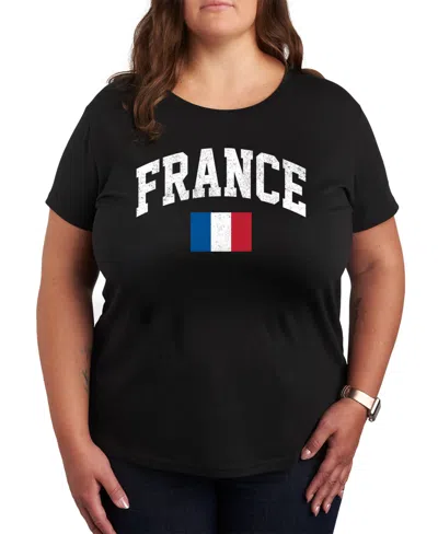 HYBRID APPAREL FRANCE FLAG PLUS SIZE GRAPHIC T-SHIRT