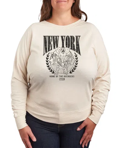 HYBRID APPAREL PLUS SIZE AVENGERS NEW YORK GRAPHIC PULLOVER T-SHIRT