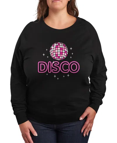 HYBRID APPAREL PLUS SIZE DISCO BALL GRAPHIC CREW NECK TOP