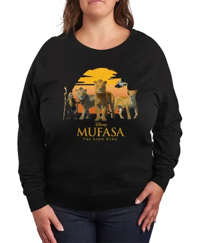 HYBRID APPAREL PLUS SIZE DISNEY MUFASA GRAPHIC CREW NECK TOP