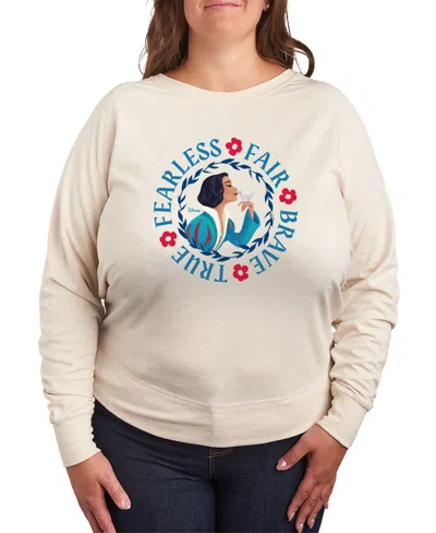 HYBRID APPAREL PLUS SIZE DISNEY SNOW WHITE FEARLESS FAIR BRAVE TRUE GRAPHIC CREW NECK TOP