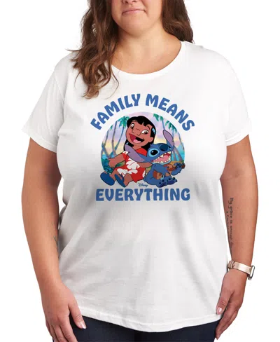 HYBRID APPAREL PLUS SIZE LILO STITCH FAMILY MEANS EVERYTHING GRAPHIC T-SHIRT