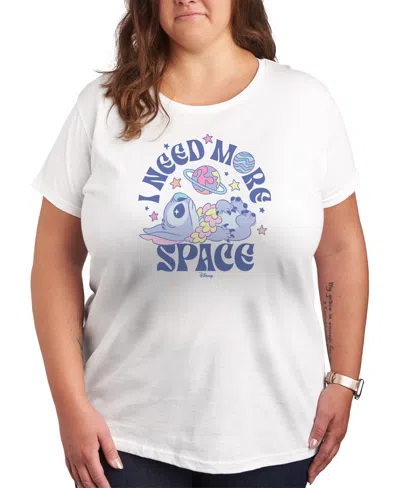 HYBRID APPAREL PLUS SIZE LILO STITCH NEED MORE SPACE GRAPHIC T-SHIRT