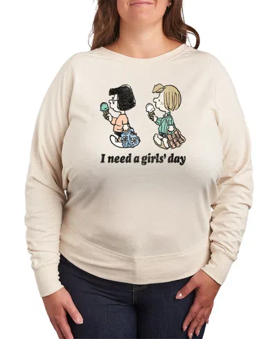 HYBRID APPAREL PLUS SIZE PEANUTS NEED A GIRLS DAY GRAPHIC PULLOVER T-SHIRT