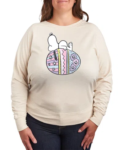 HYBRID APPAREL PLUS SIZE PEANUTS SNOOPY EASTER EGG GRAPHIC PULLOVER T-SHIRT